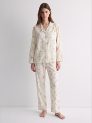 Floral Cotton Gauze Long Sleeve Pajama Set #color_Tiny Floral