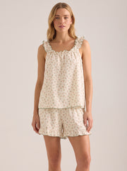 Crinkle Cotton Cami Pajama Set #color_Floral Field