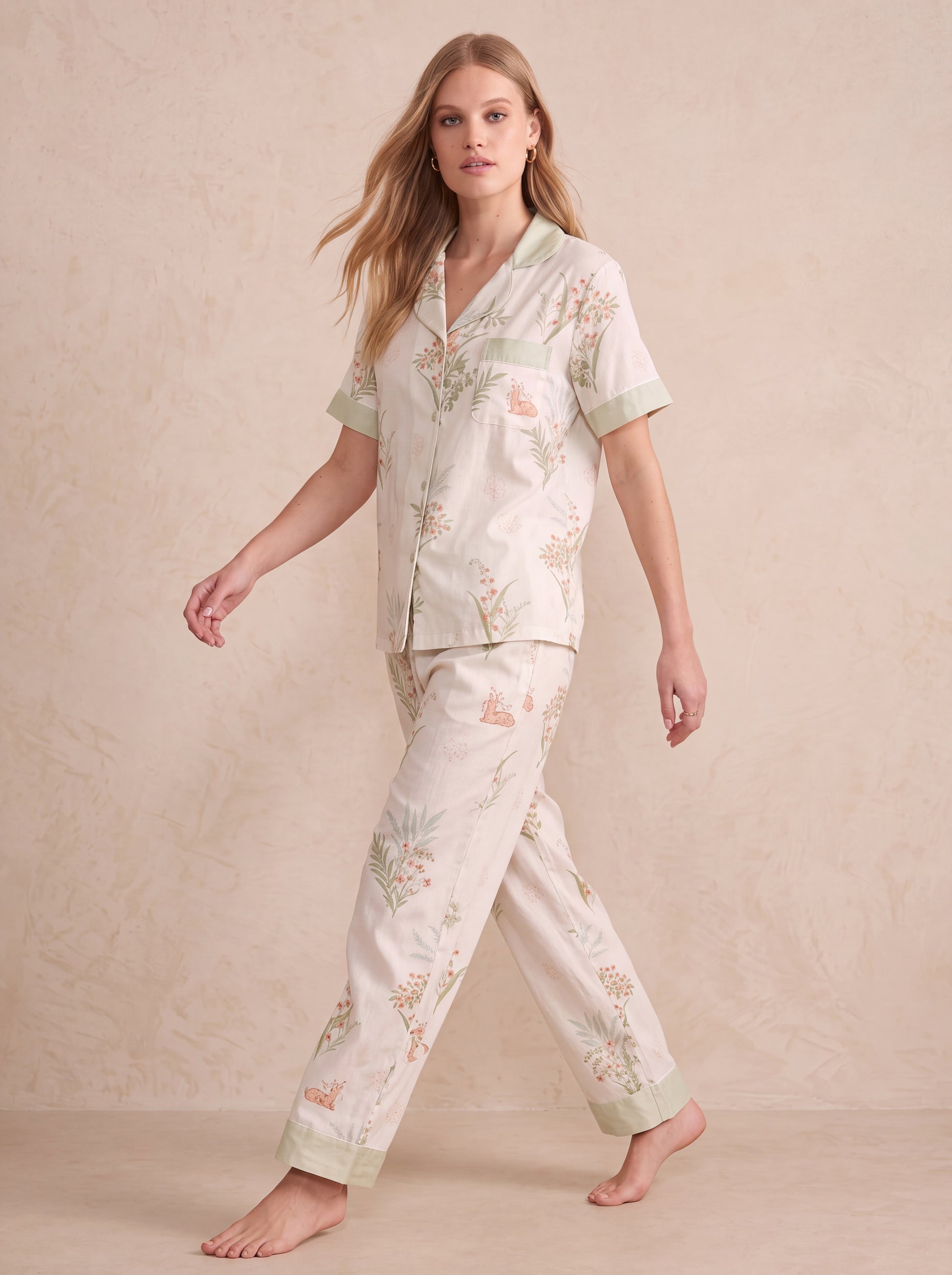 Bamboo Cotton Gauze Short Sleeve Pajama Set